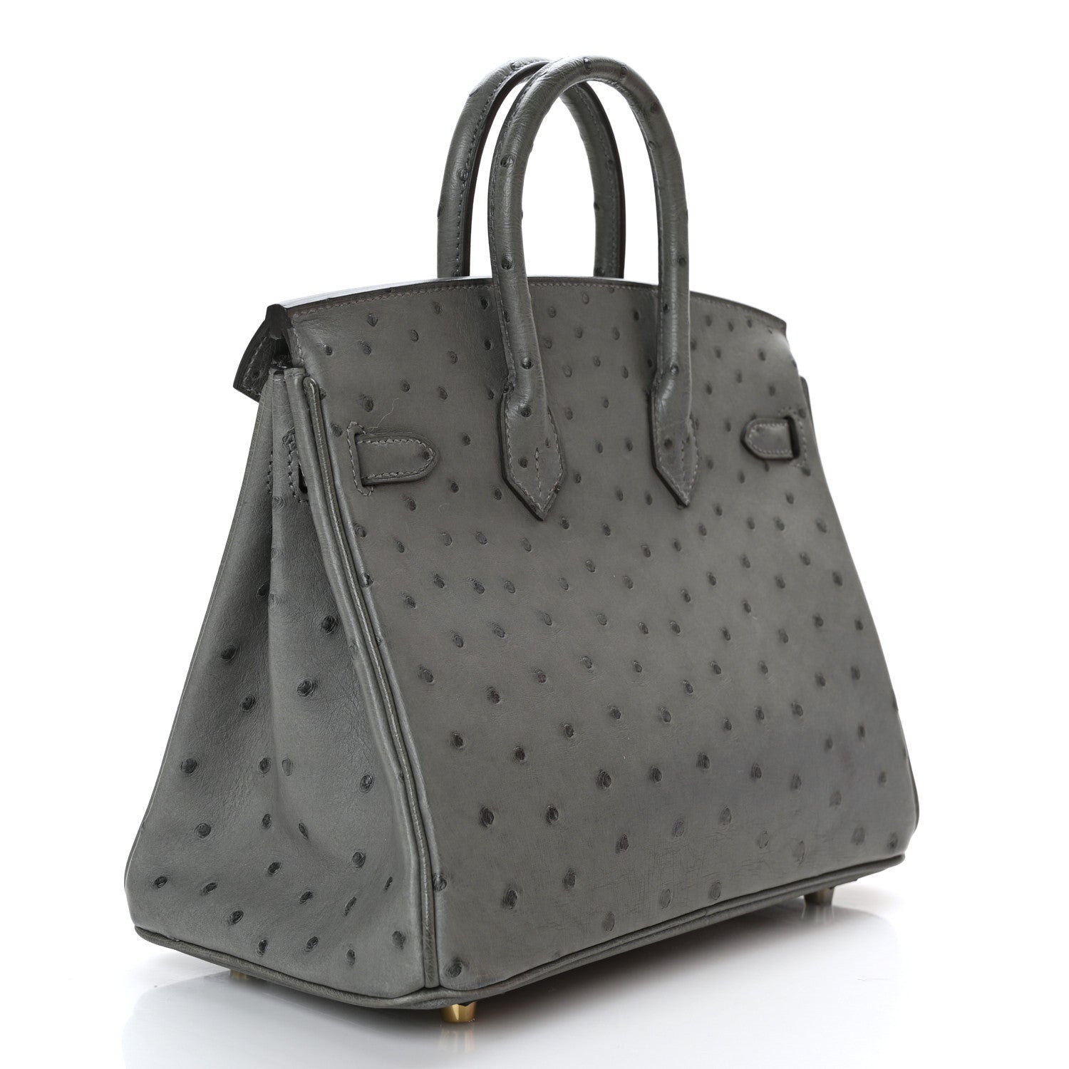 Hermes Ostrich Birkin 25 Gris Meyer 2 of 9