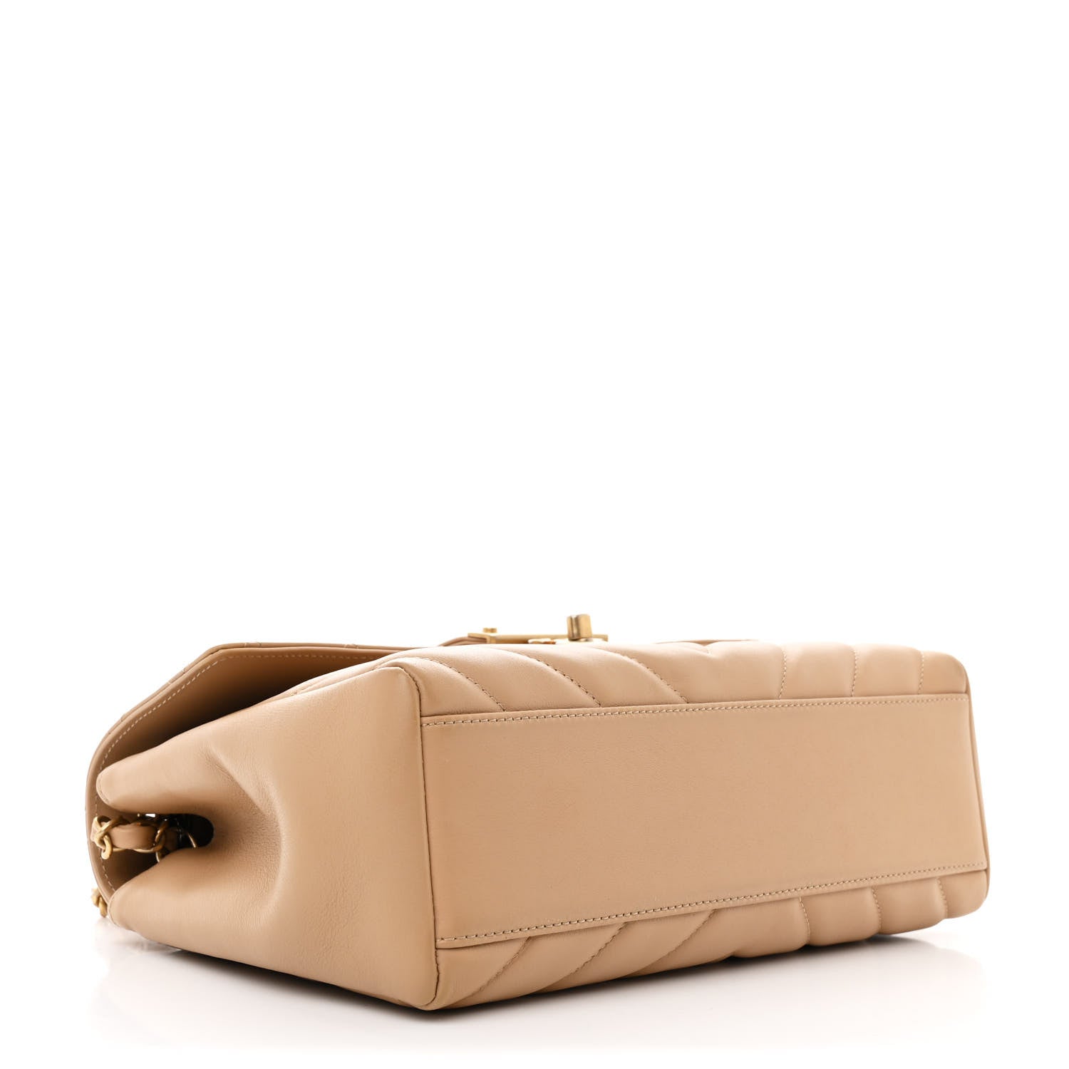 Chanel Calfskin Quilted Chevron In The City Bag Beige 4 of 11