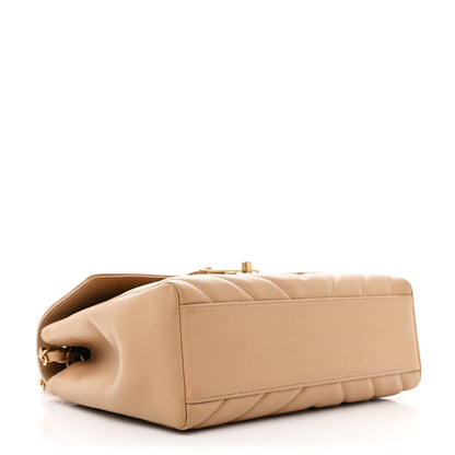 Chanel Calfskin Quilted Chevron In The City Bag Beige 4 of 11