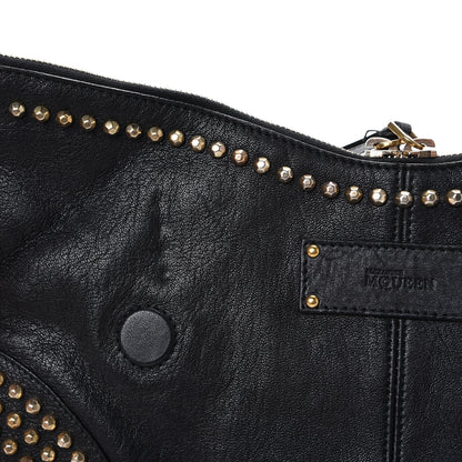Alexander McQueen Calfskin Studded De Manta Clutch Black 7 of 12