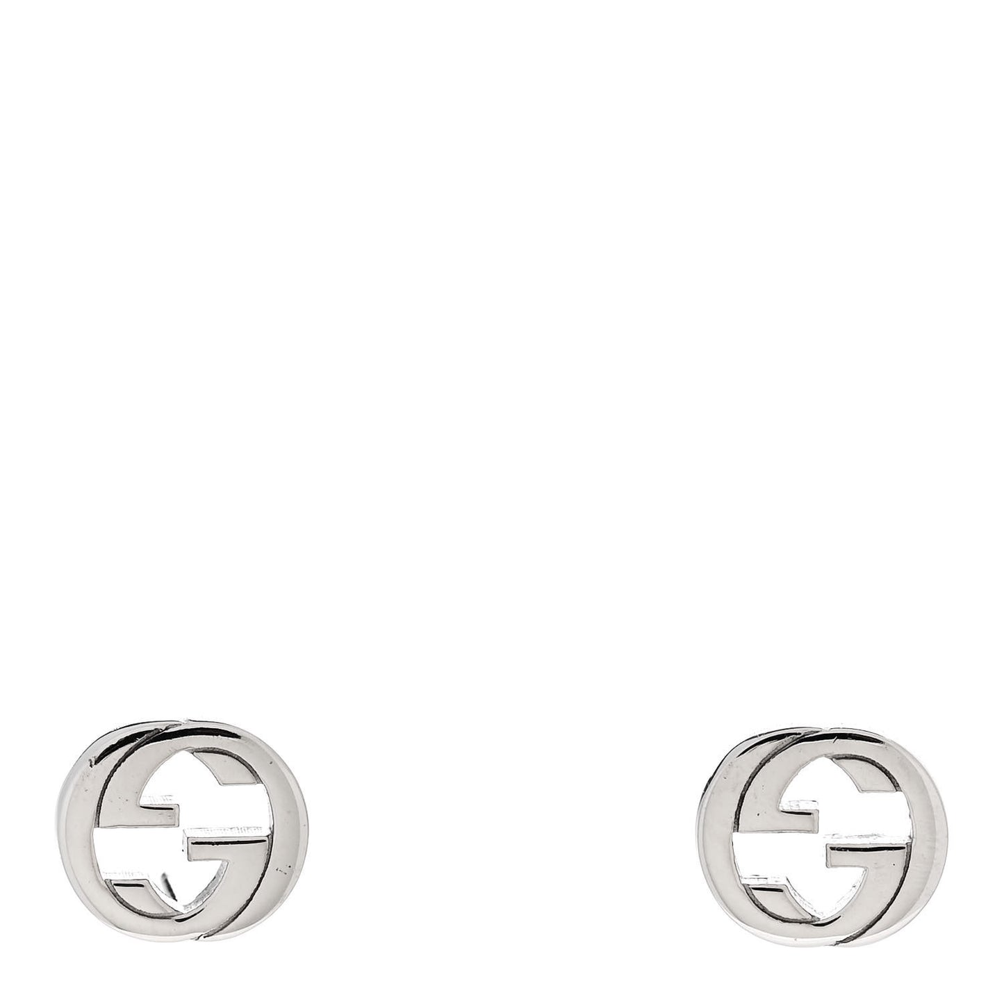 Sterling Silver Interlocking GG Stud Earrings