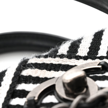 Chanel Woven Canvas Large Easy Shopping Tote Black White 12 of 12