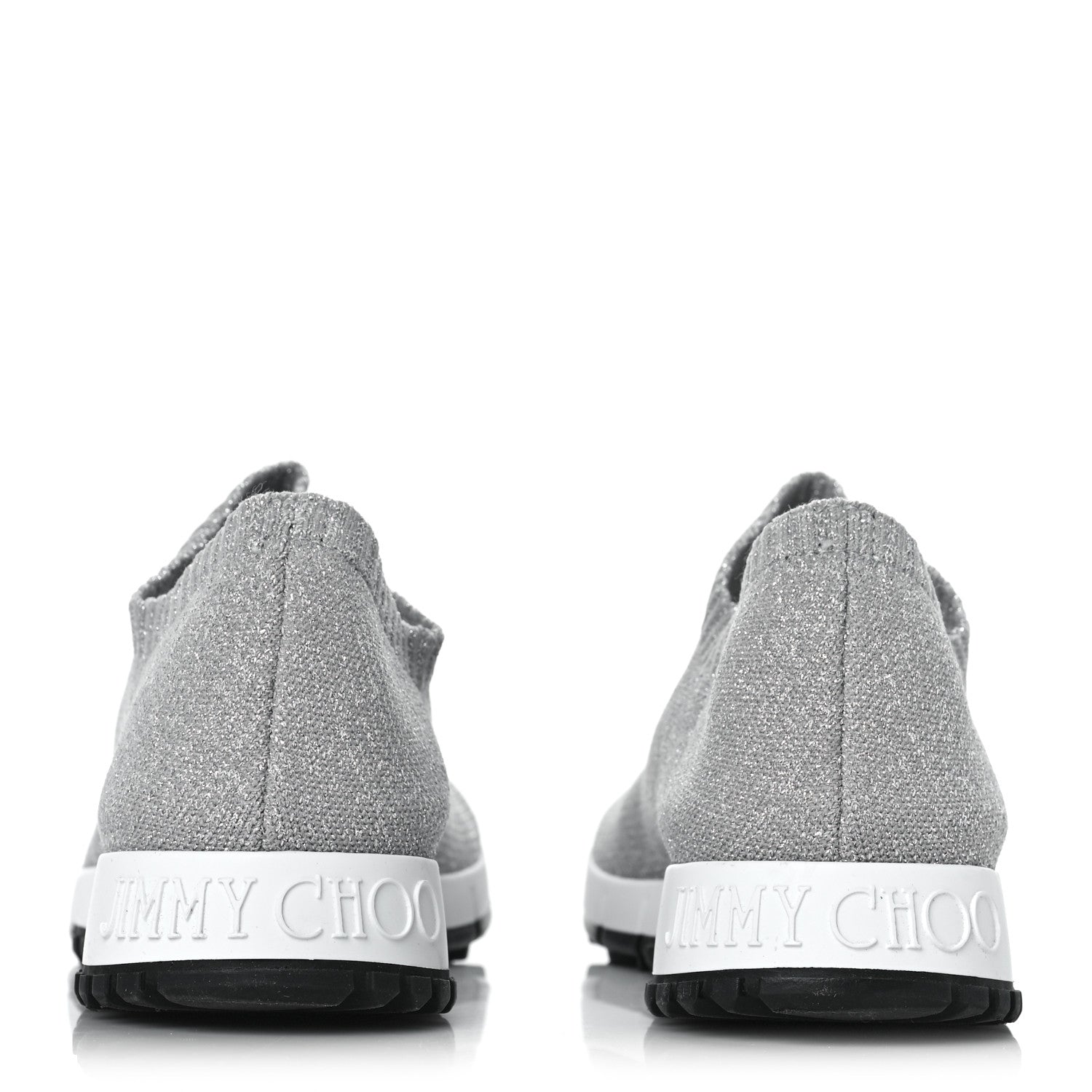 Jimmy Choo Knit Crystal Sneaker 37 Grey 6 of 9