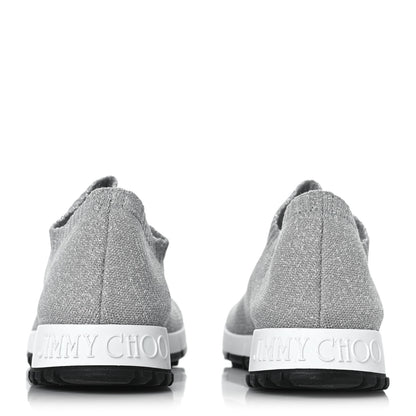 Jimmy Choo Knit Crystal Sneaker 37 Grey 6 of 9