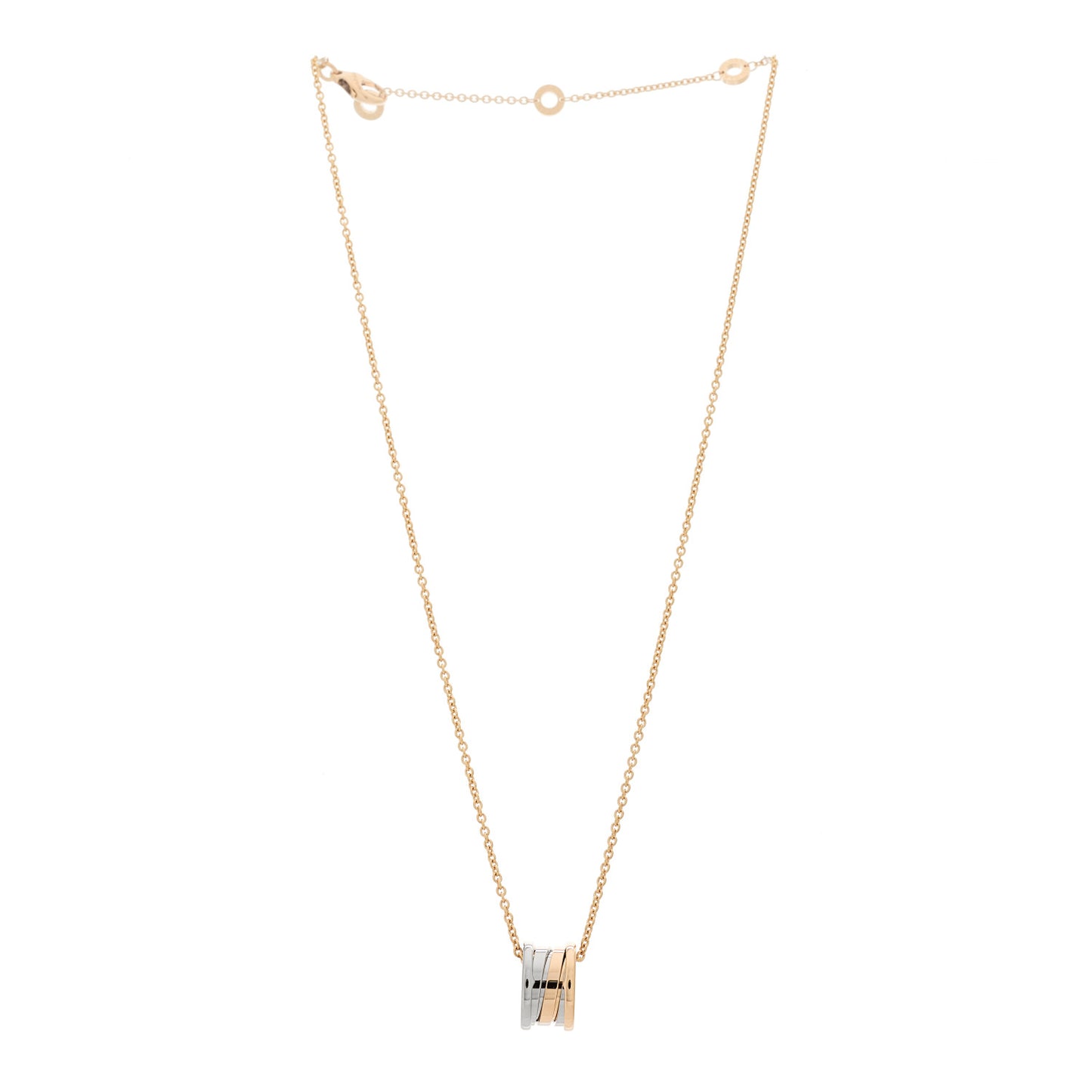 18K Rose White Yellow Gold B.Zero1 Pendant Necklace
