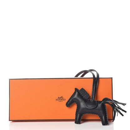 Hermes Milo Lambskin Grigri Rodeo Horse Bag Charm PM So Black 5 of 5
