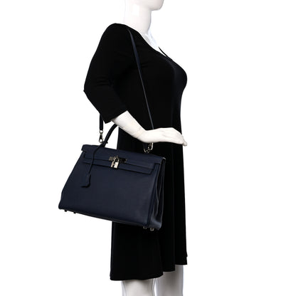 Hermes Togo Kelly Retourne 32 Bleu Nuit 2 of 8