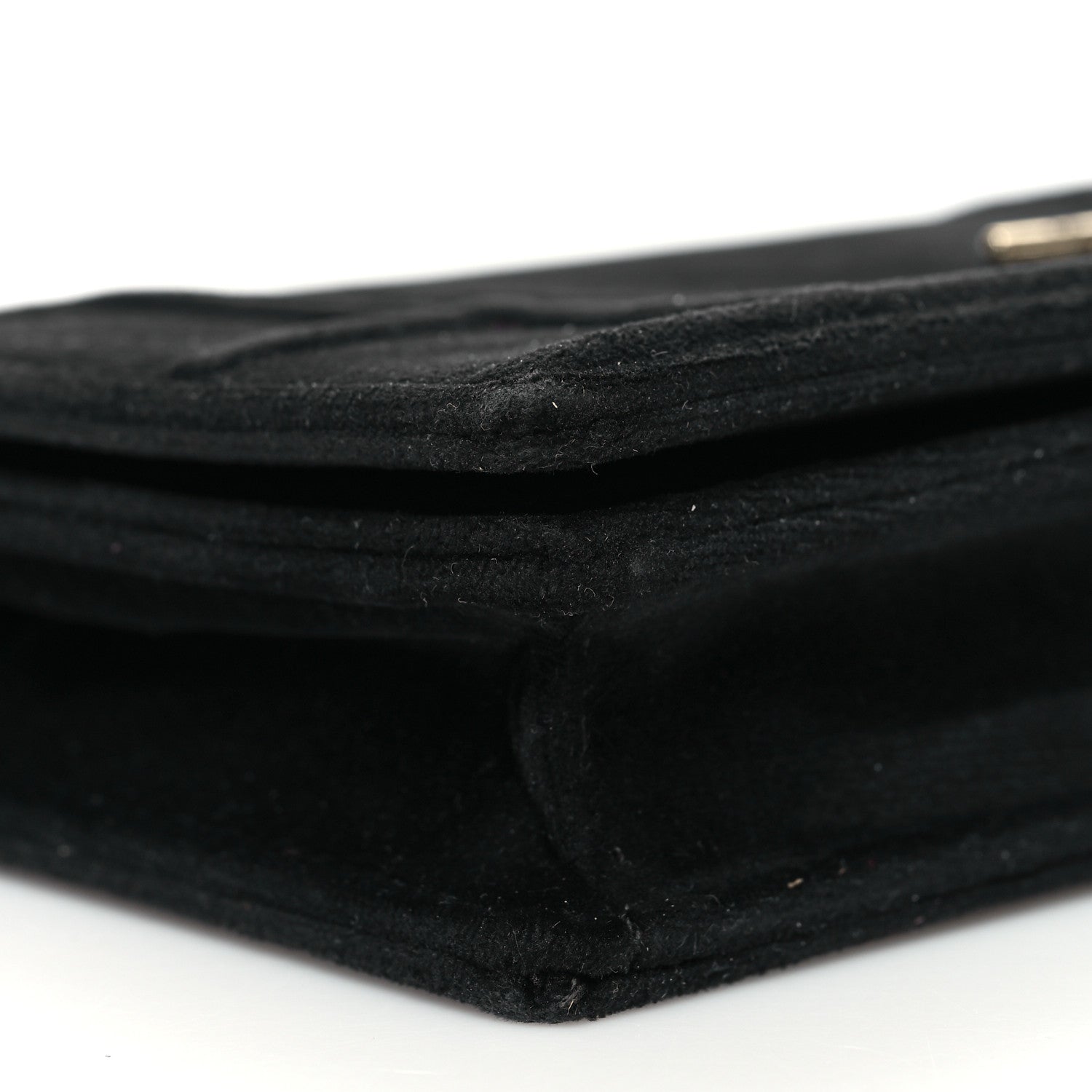 Christian Dior Velvet Diorama Wallet on Chain Pouch Black 8 of 10