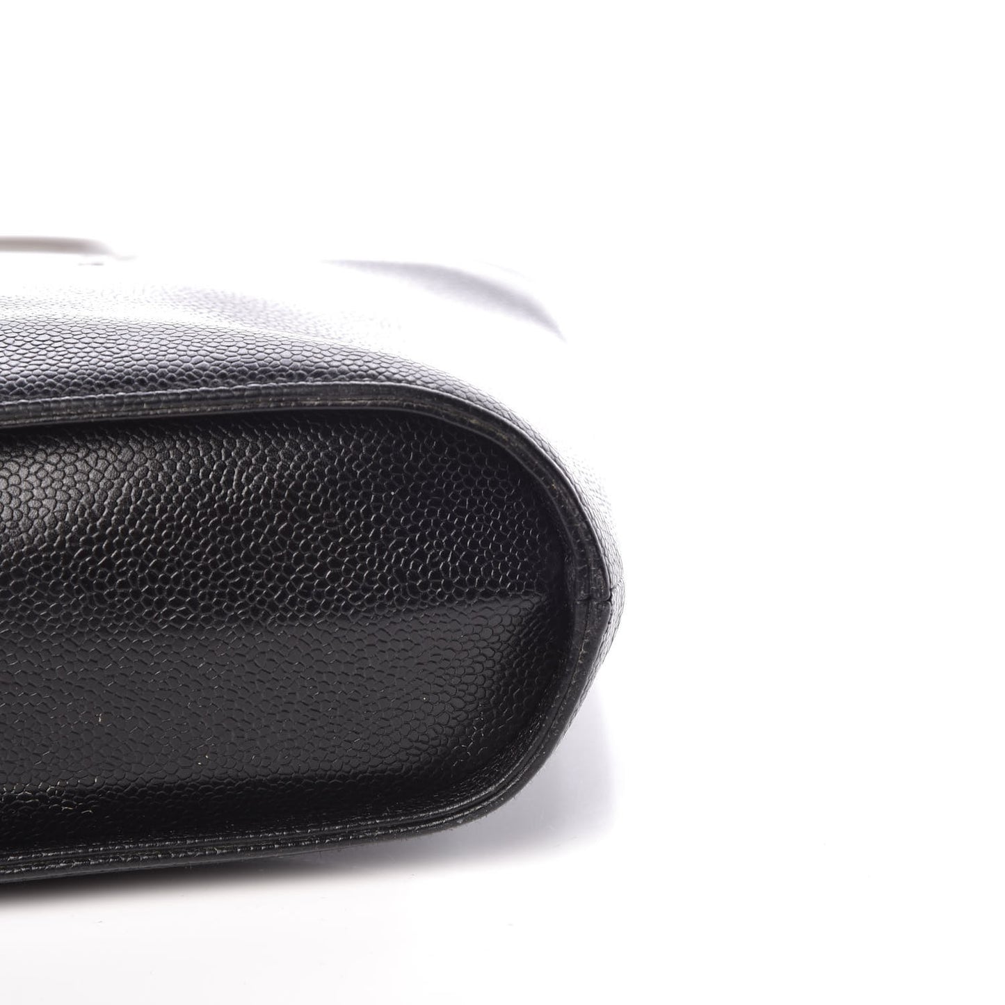 Caviar Metal Handle Tote Black