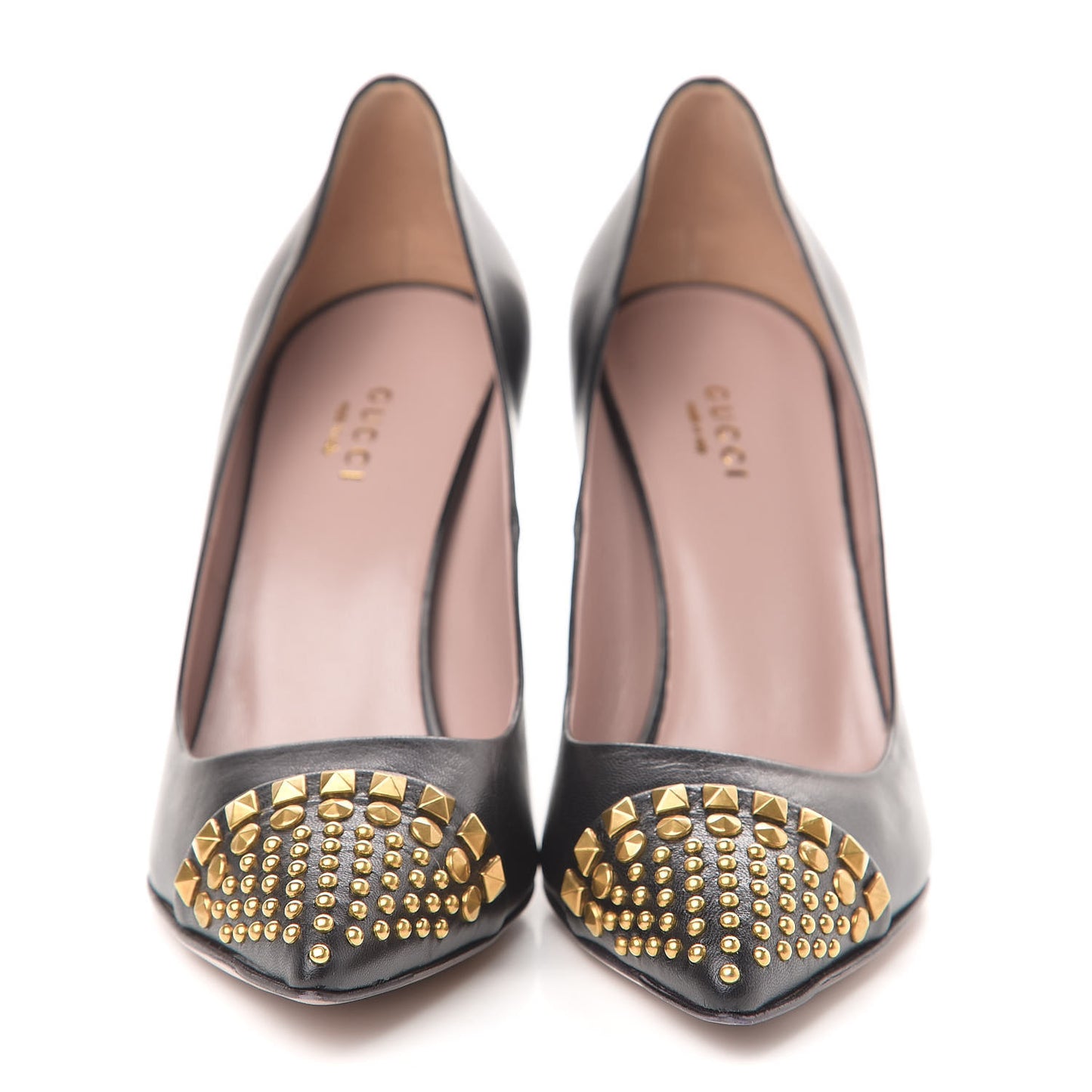Nappa Studded Glow Light Pumps 37.5 Black