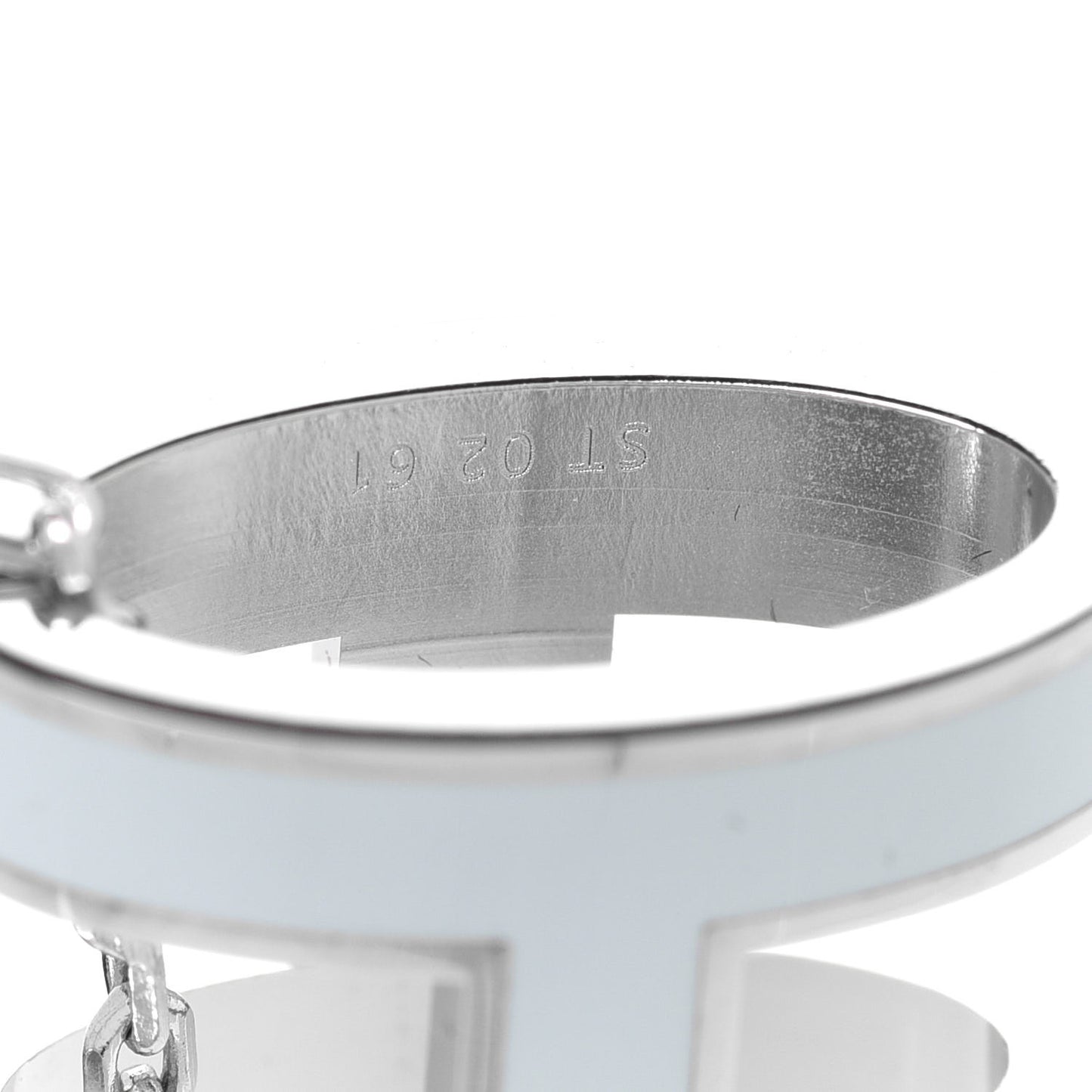 Lacquered Palladium Pop H Pendant Necklace Bleu Pastel