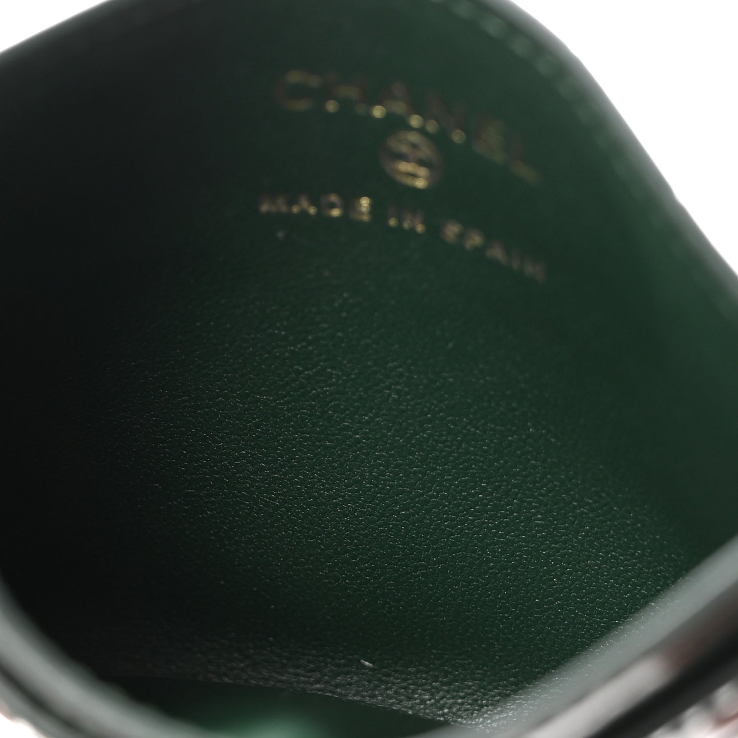 Calfskin Crocodile Embossed Crococo Card Holder Emerald