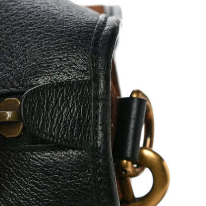 Gucci Velvet GG Monogram Textured Calfskin Web Medium Duffle Bag Brown Black 15 of 19