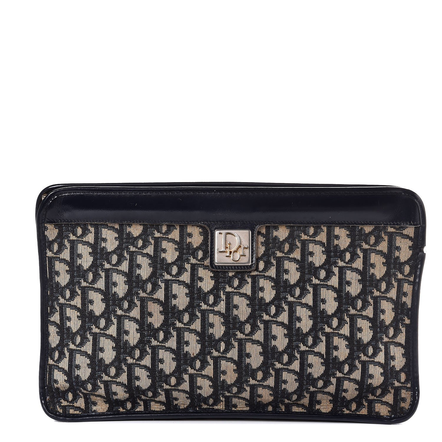 Christian Dior Monogram Clutch Navy Blue 1 of 6