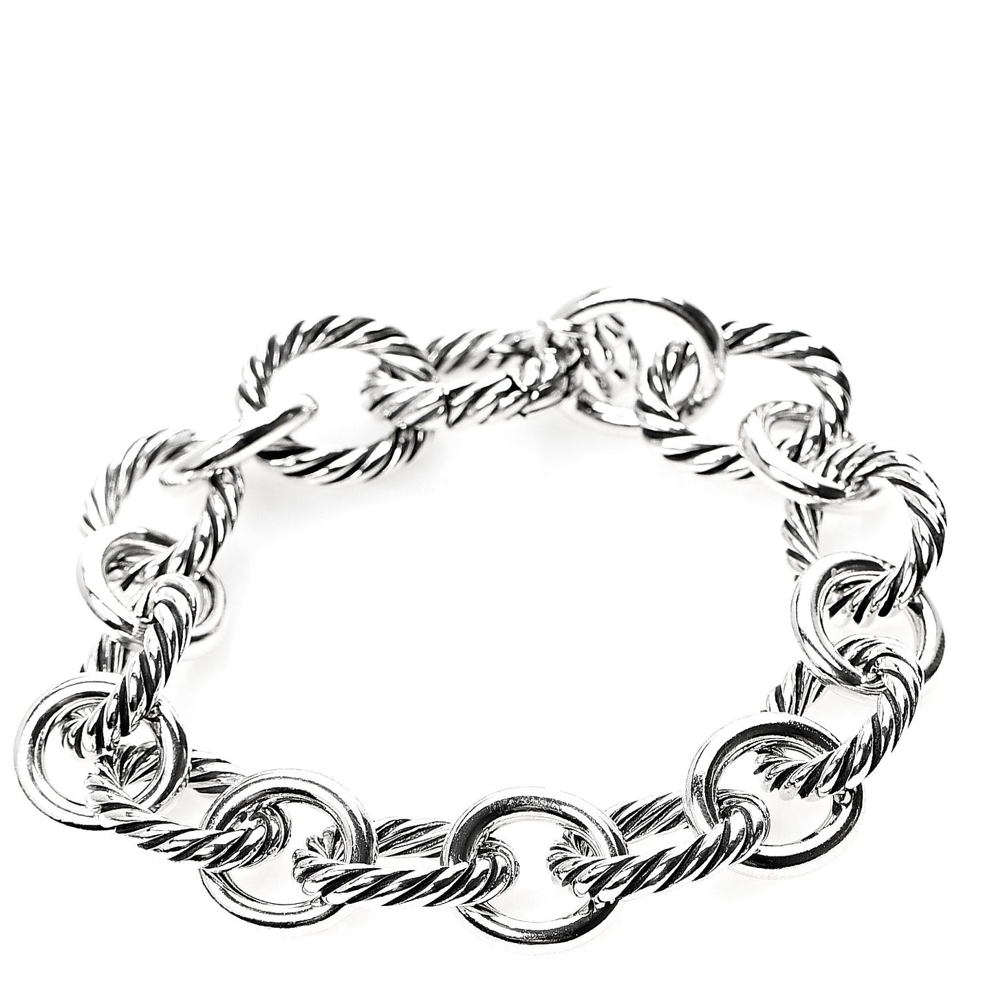 Sterling Silver 12mm Large Oval Link Bracelet