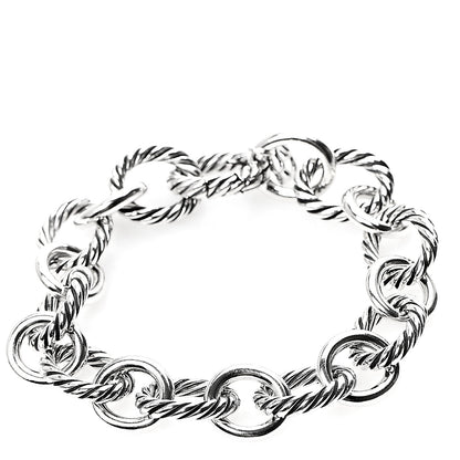 David Yurman Sterling Silver 12mm Large Oval Link Bracelet 1 of 3