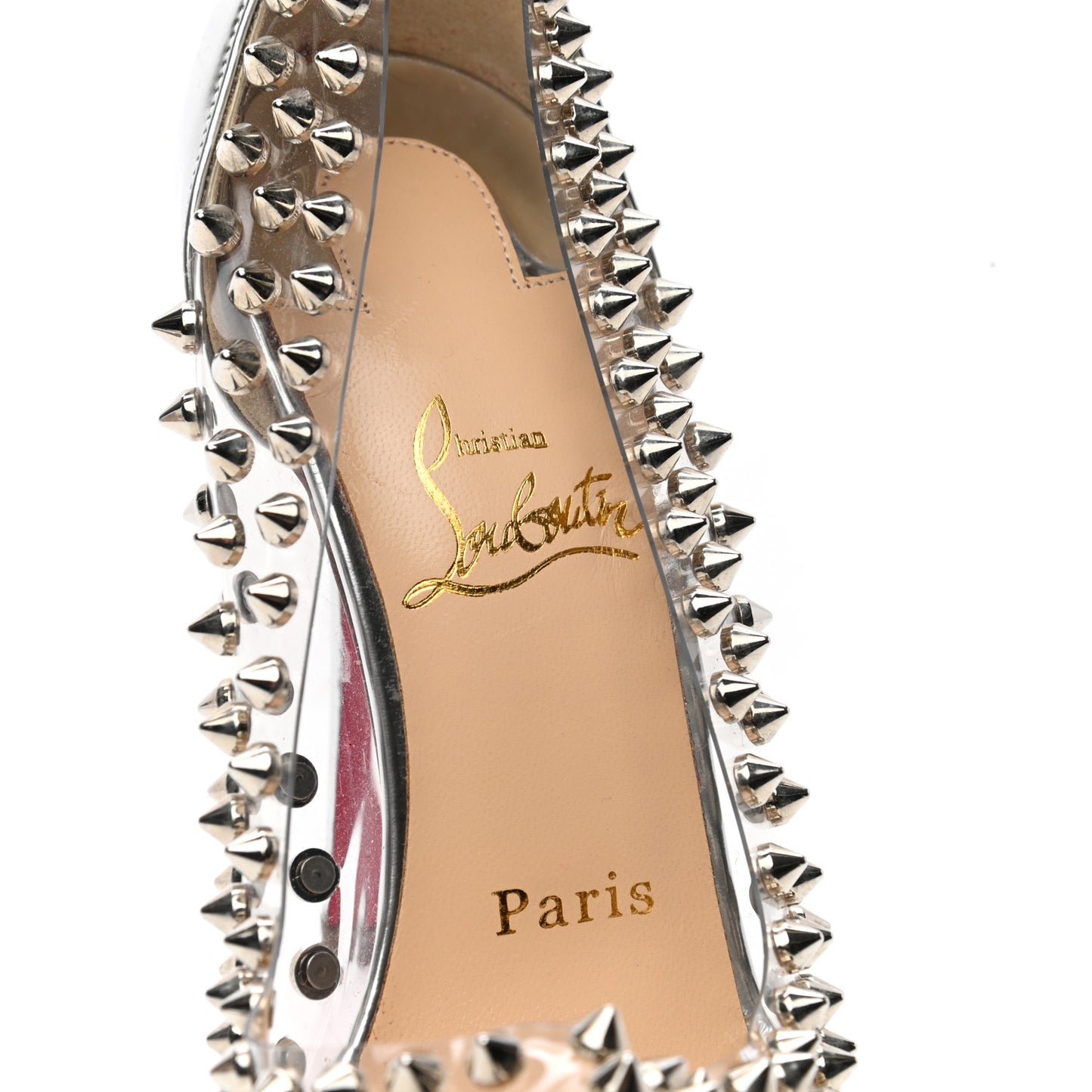 PVC Metallic Gloss Spike Me 100 Pumps 36.5 Silver