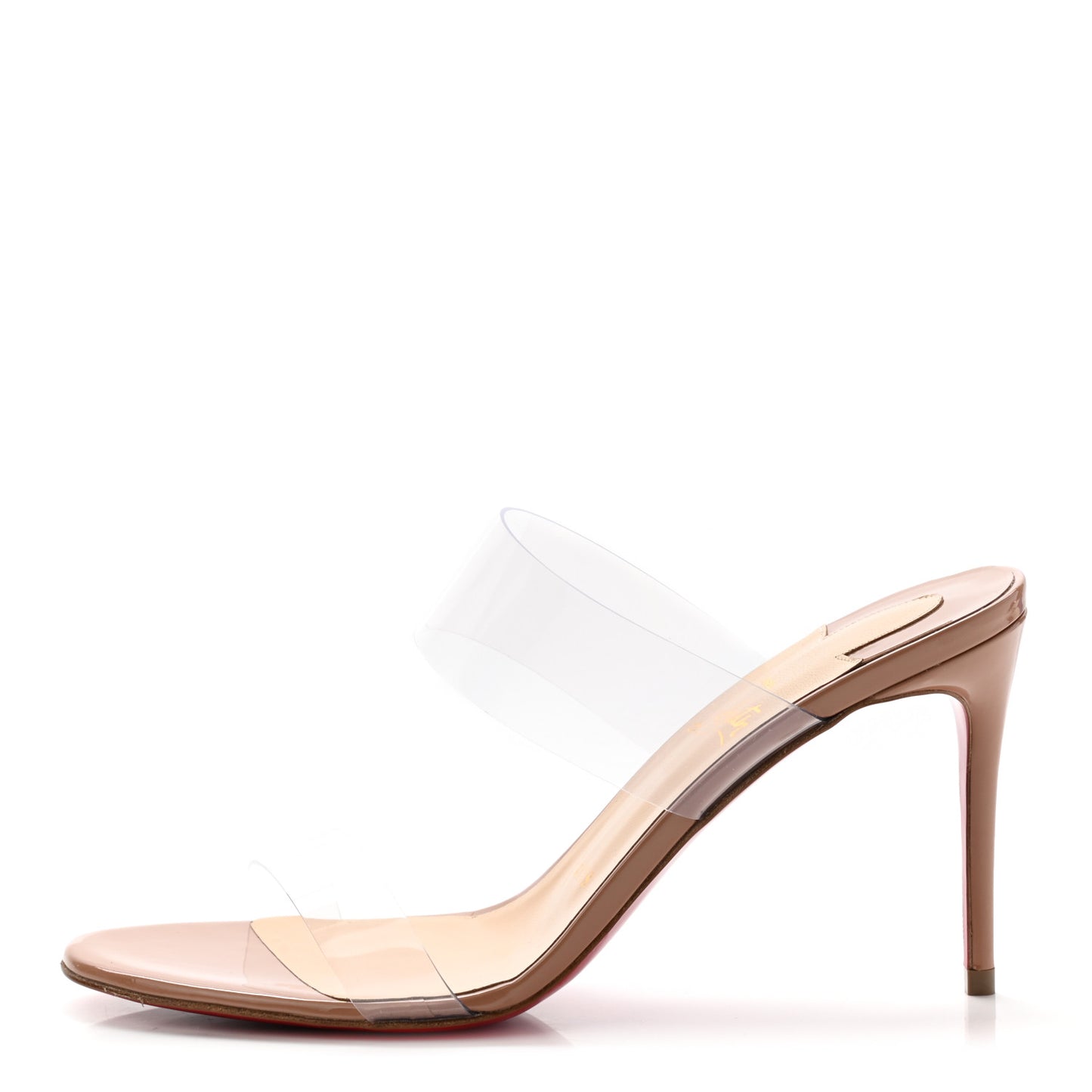 Patent PVC Just Nothing 85 Slide Sandals 37.5 Nude