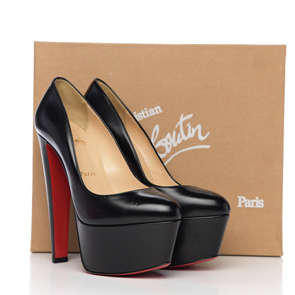 Christian Louboutin Shiny Calfskin Alta Vicky 160 Pumps 38 Black 9 of 9