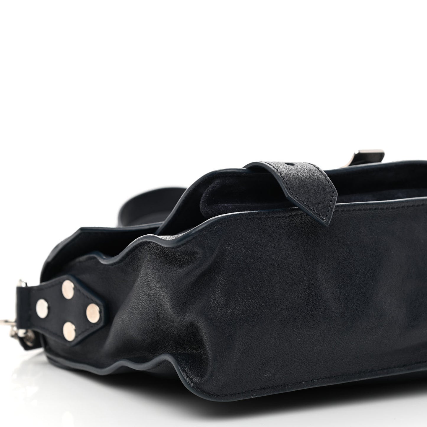 Calfskin SuedeTiny PS1 Satchel Dark Navy