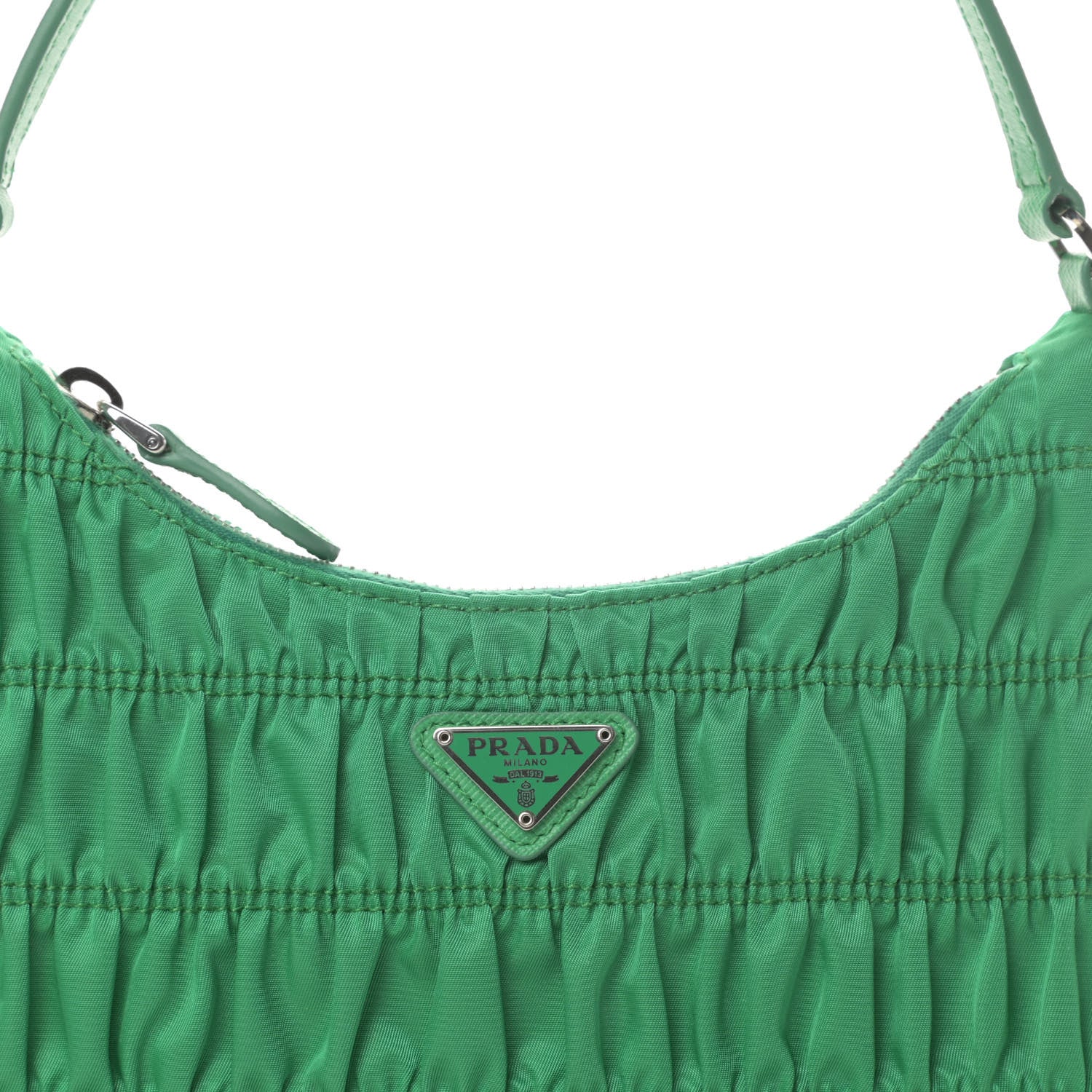 Prada Tessuto Nylon Gaufre Shoulder Bag Menta 9 of 11