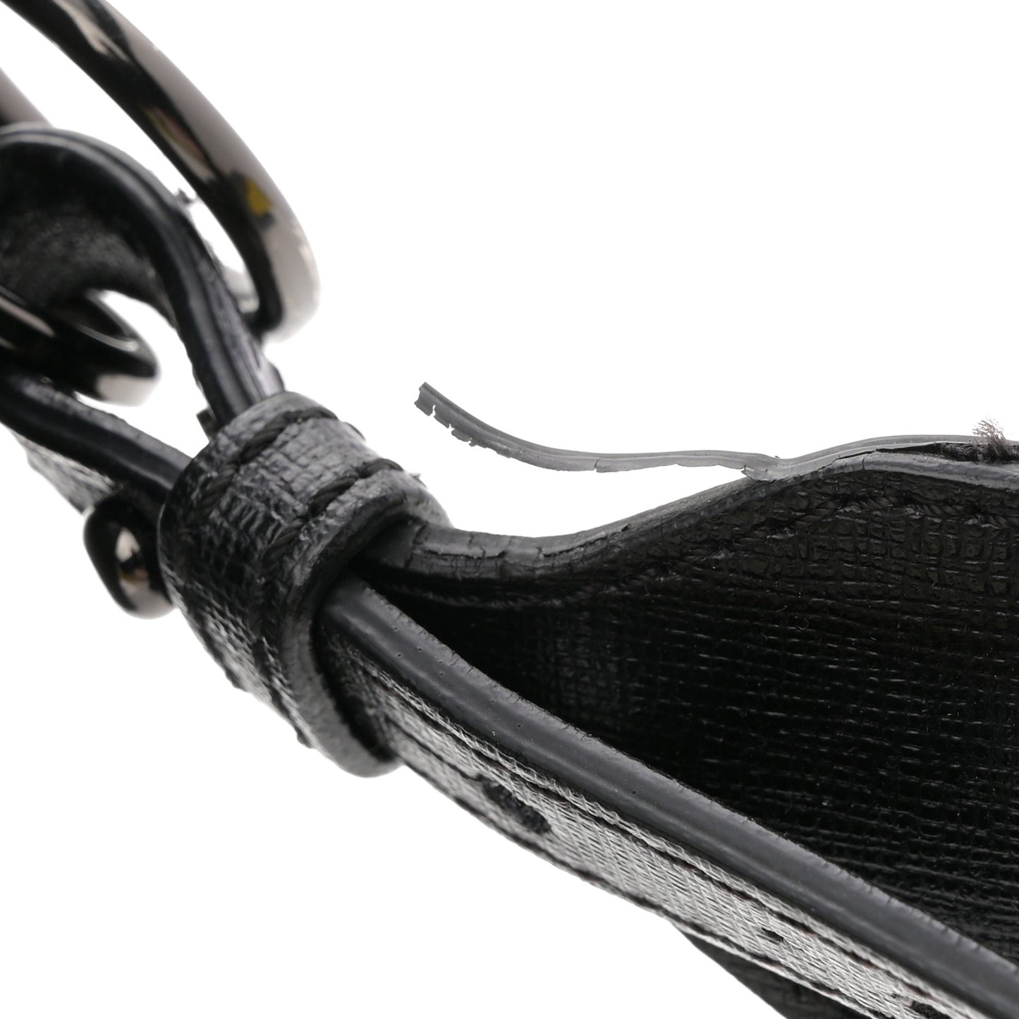 Saffiano Logo Belt Bag Crossbody Bag Black