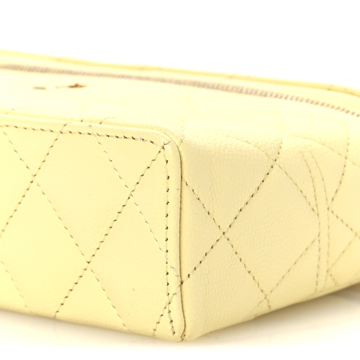 Chanel Caviar Quilted Trendy Handle Slim Vanity Light Yellow 10 of 11