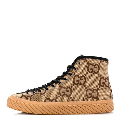 Gucci Monogram Jumbo GG New Lace Papin Mens Tortuga High Top Sneakers 8.5 Ebony Black 1 of 10