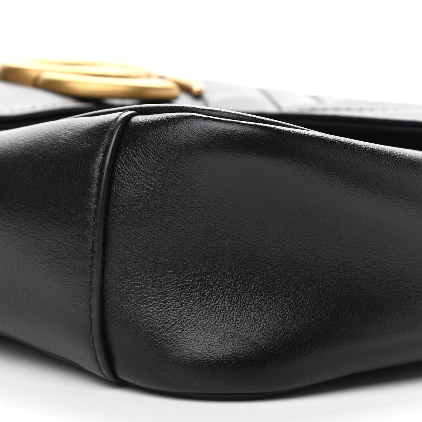 Calfskin Matelasse Small GG Marmont Shoulder Bag Black