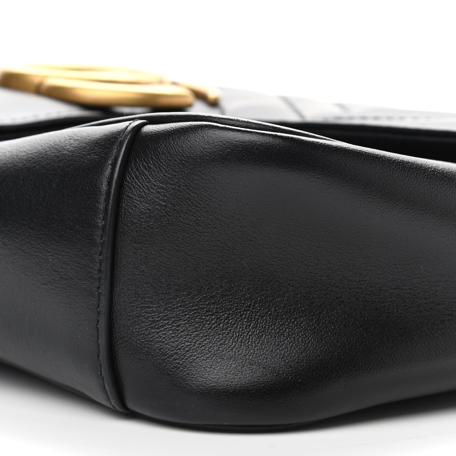 Gucci Calfskin Matelasse Small GG Marmont Shoulder Bag Black 10 of 10