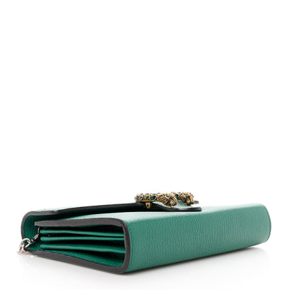 Gucci Calfskin Mini Dionysus Chain Wallet Emerald 4 of 11