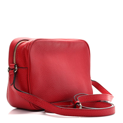 Gucci Pebbled Calfskin Small Soho Disco Bag Vibrant Red 3 of 9