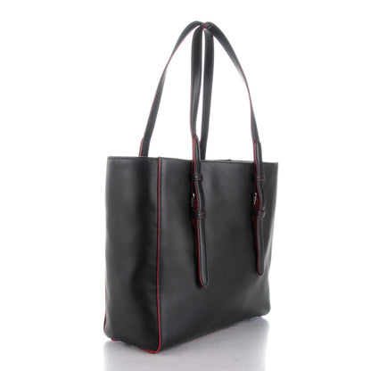 Prada City Calf Sport Tote Black Rosso 3 of 9