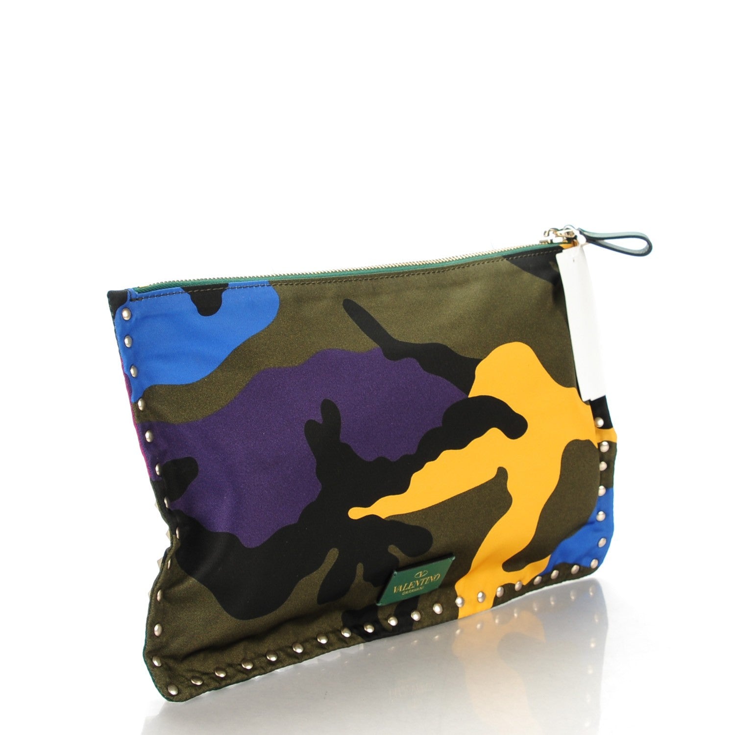 Valentino Garavani Nylon Camouflage Print Rockstud Zip Pouch Multicolor 3 of 7