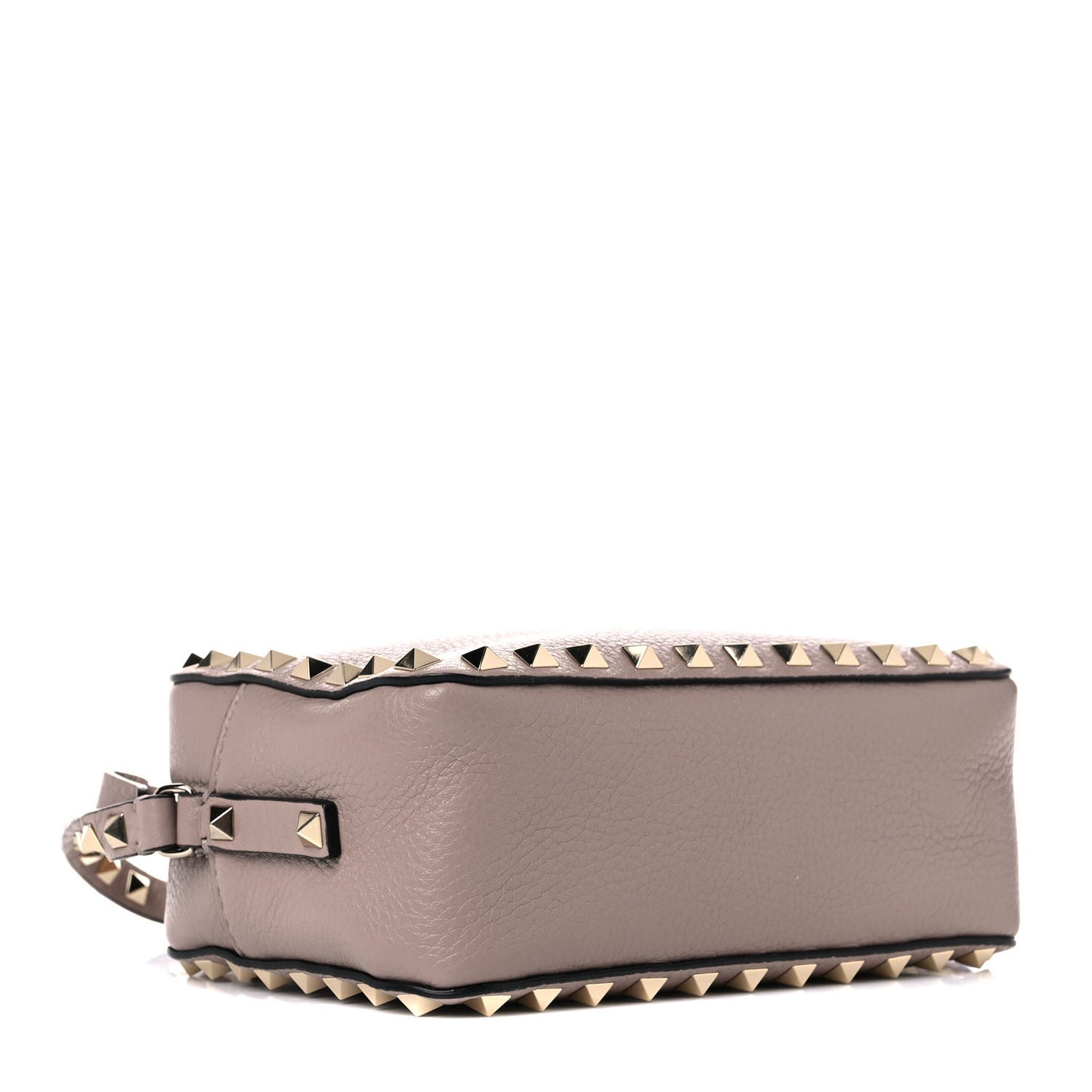 Calfskin Rockstud Camera Crossbody Bag Poudre