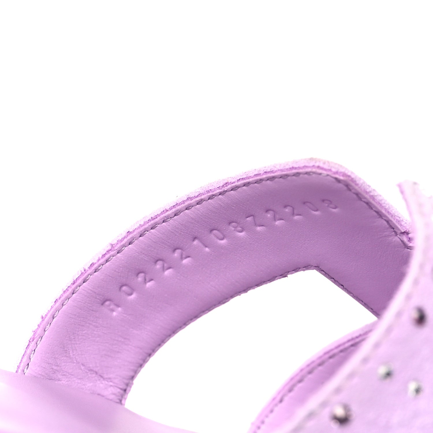 Hermes Suede Goatskin Crystal Oran Sandals 37 Violet Amethyste 8 of 9