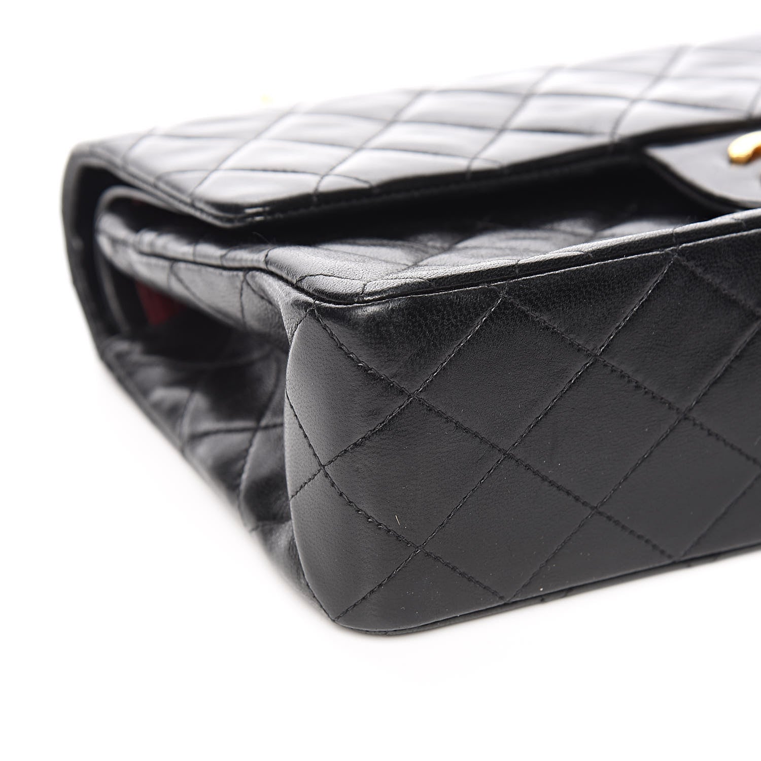 Chanel Lambskin Quilted Medium Double Flap Black 9 of 12