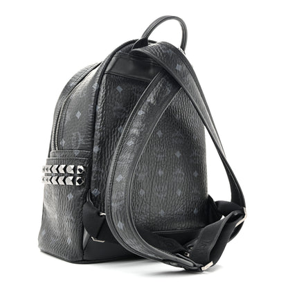 MCM Visetos Small Side Stud Stark Backpack Black 3 of 12