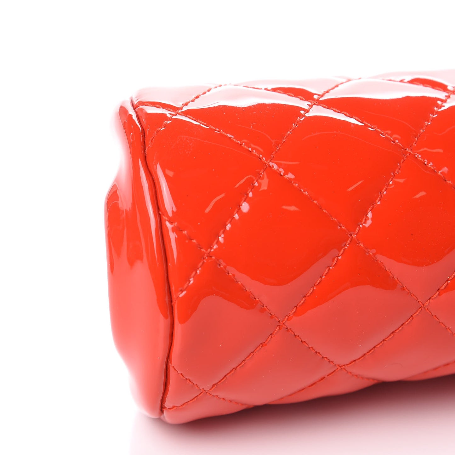 Patent Quilted Timeless Clutch Red