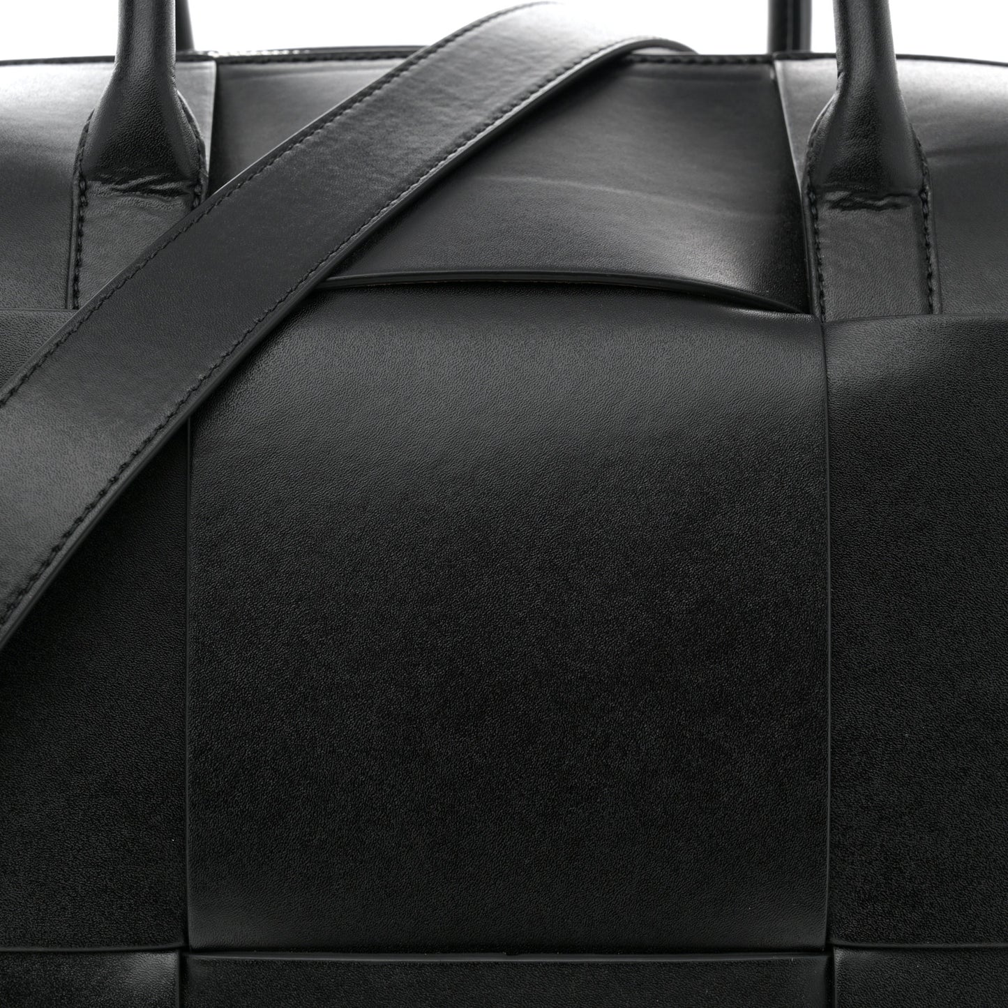 Calfskin Maxi Intrecciato Arco Briefcase Black