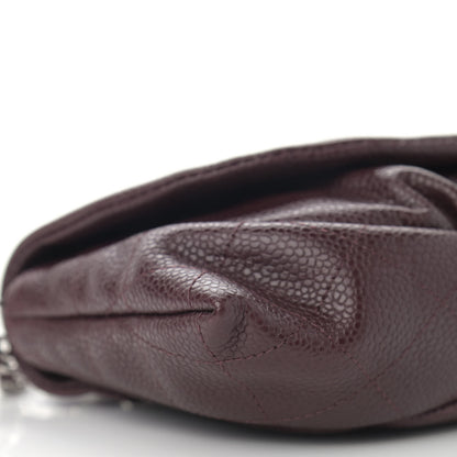 Chanel Caviar Half Moon Wallet On Chain WOC Bordeaux 10 of 12