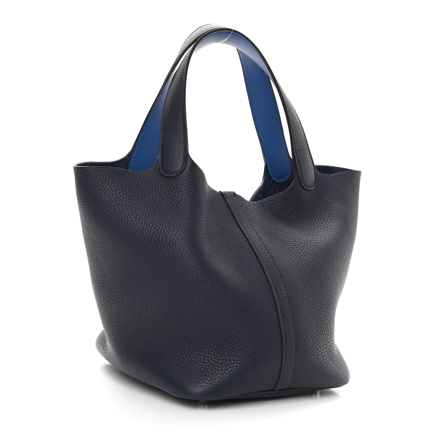 Taurillon Clemence Swift Eclat Picotin Lock 22 MM Bleu Nuit Bleu Electrique