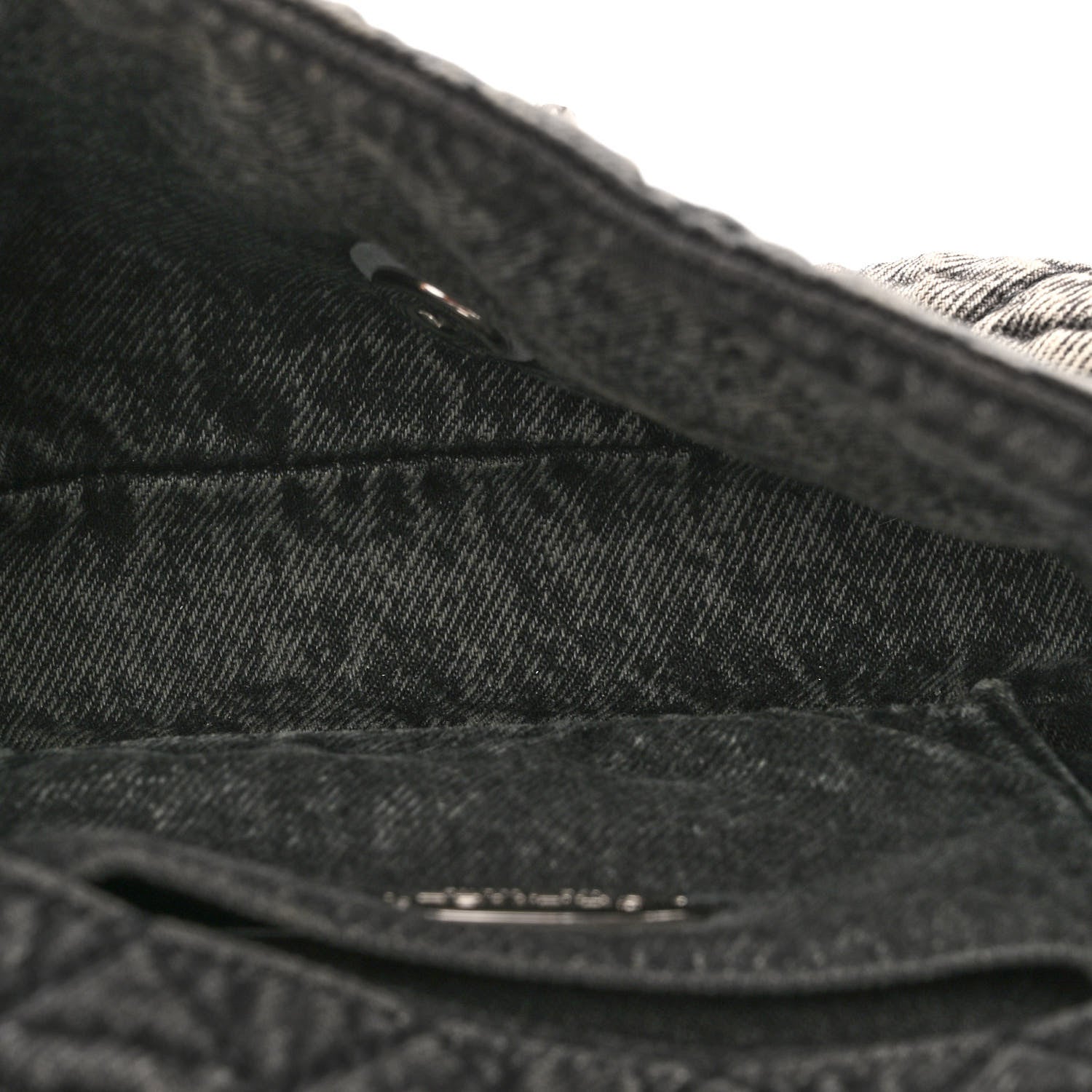 Chanel Washed Denim Quilted Small Denimpression Flap Grey Black 4 of 12