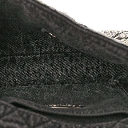 Chanel Washed Denim Quilted Small Denimpression Flap Grey Black 4 of 12