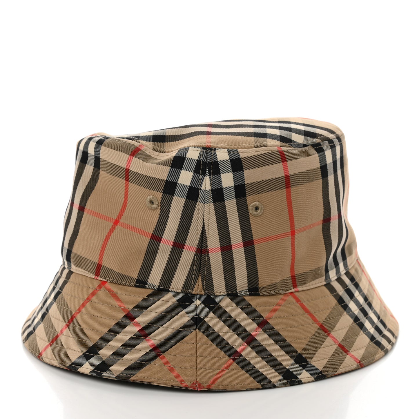 Technical Cotton Vintage Check Bucket Hat L Archive Beige