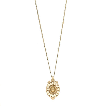 Chanel Metal Pearl Gripoix Necklace Gold 3 of 5
