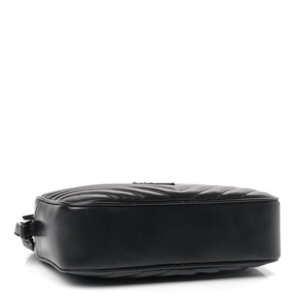 Saint Laurent Calfskin Matelasse Monogram Lou Camera Bag Black 4 of 9