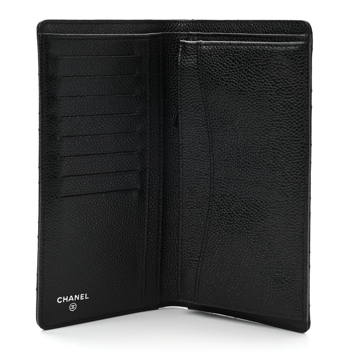 Caviar Quilted Yen Wallet Black