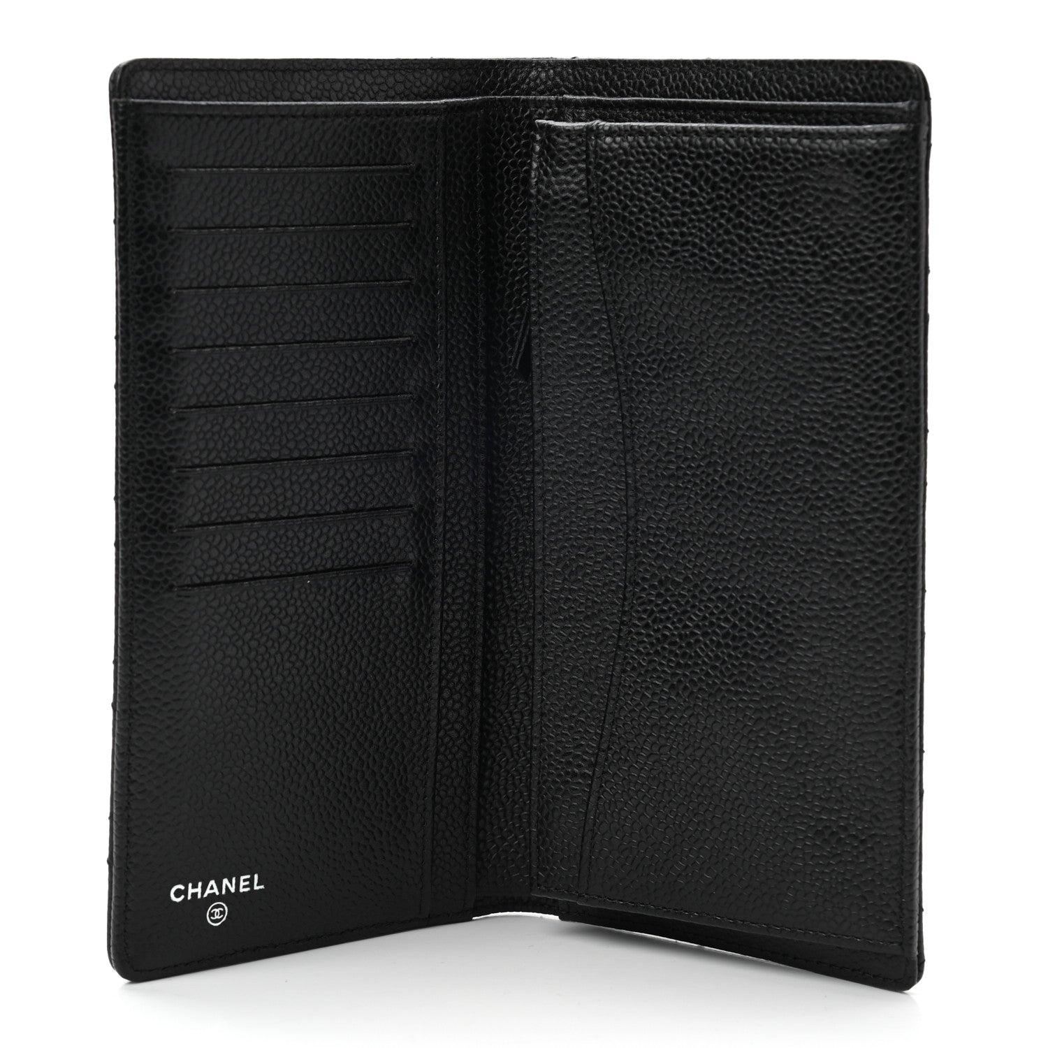 Chanel Caviar Quilted Yen Wallet Black 5 of 7