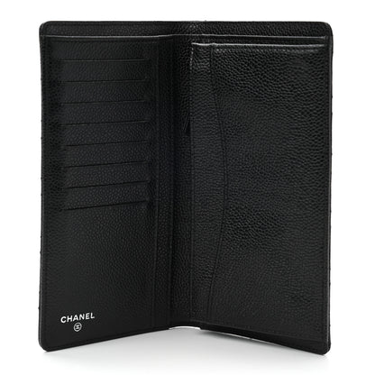 Chanel Caviar Quilted Yen Wallet Black 5 of 7